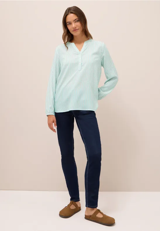 Gestreepte tuniek jewel green
