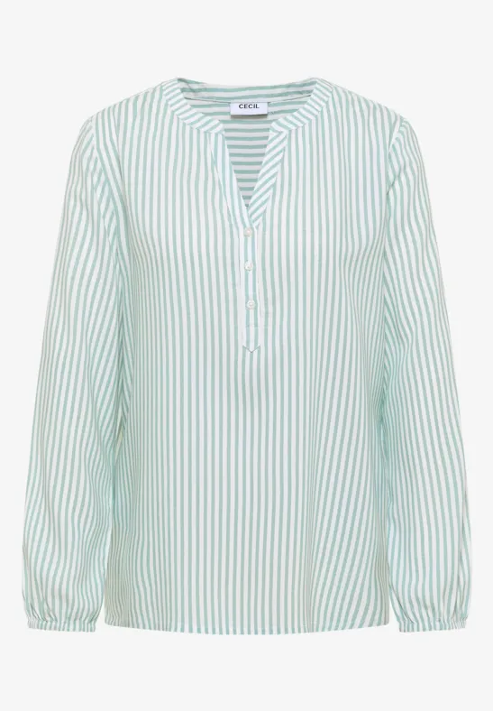 Gestreepte tuniek jewel green