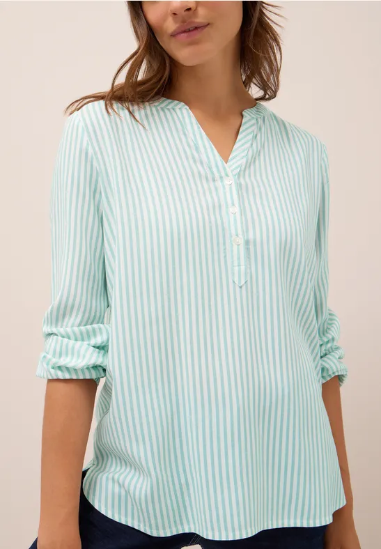 Gestreepte tuniek jewel green