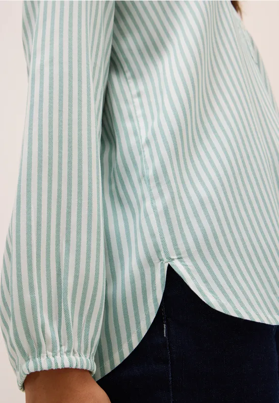 Gestreepte tuniek jewel green
