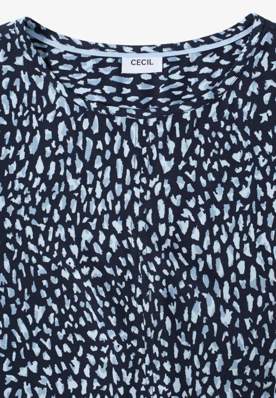 Blouse imprimée avec cordon de serrage urban dark blue