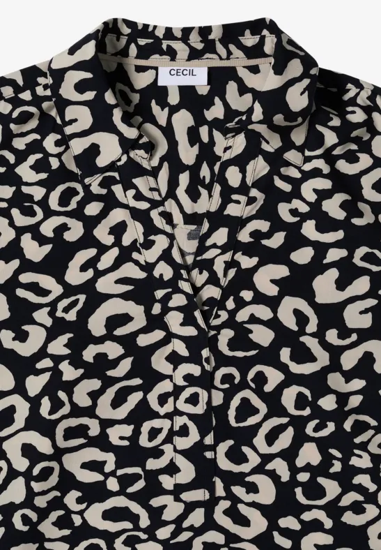 Gedessineerde blouse urban dark blue