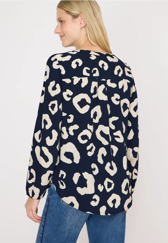 Gemusterte Bluse urban dark blue