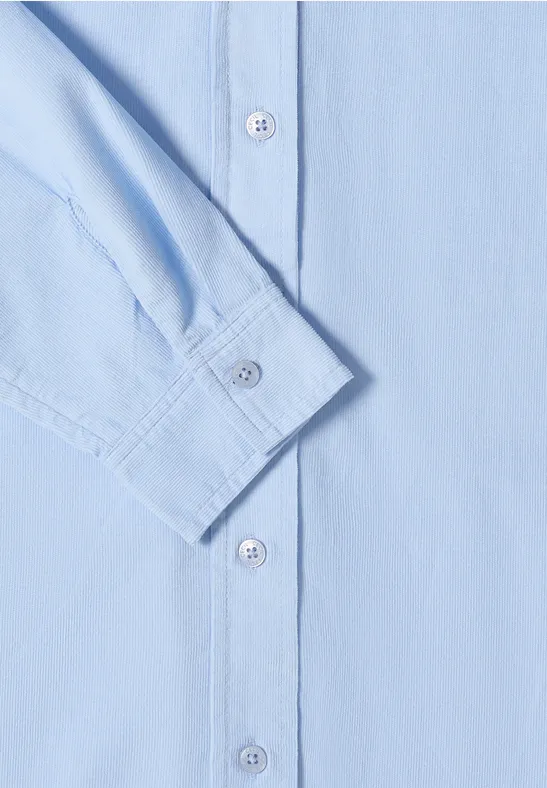 Cord Hemdbluse light sky blue