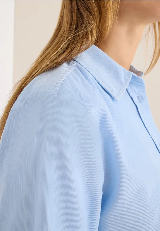 Cord Hemdbluse light sky blue