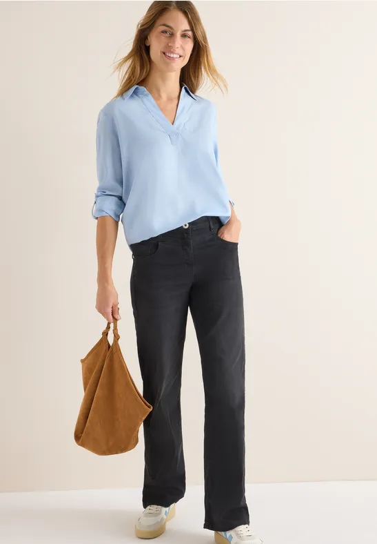 Melange Bluse light sky blue melange