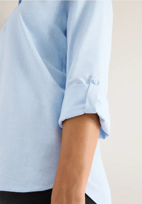 Melange Bluse light sky blue melange