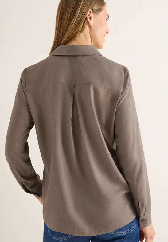 Melange Bluse cocoa taupe melange