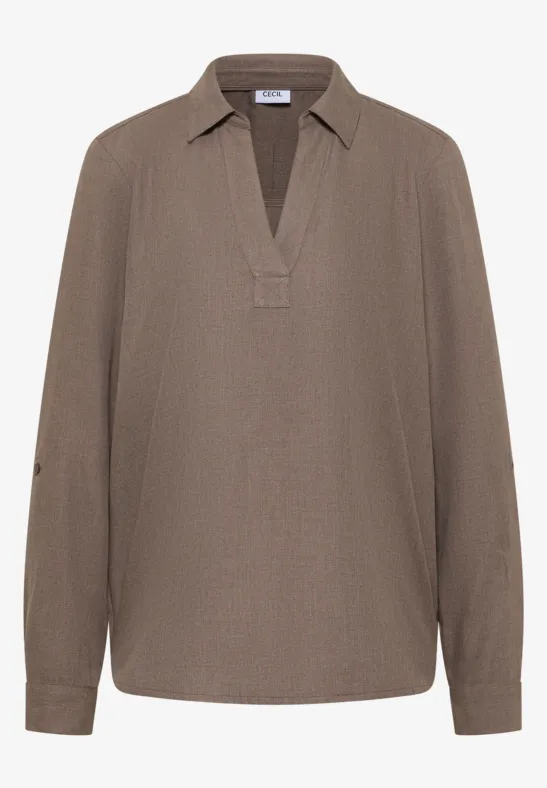 Melange Bluse cocoa taupe melange