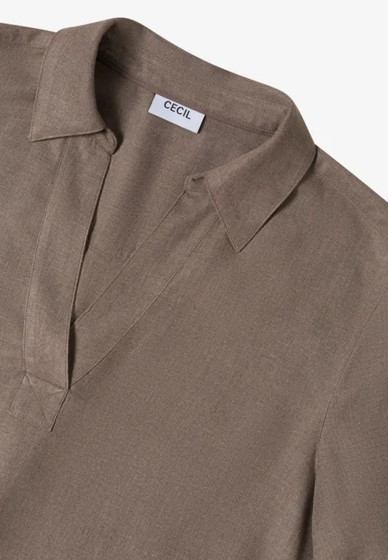 Melange Bluse cocoa taupe melange