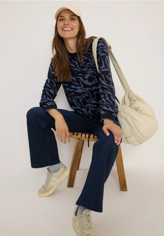 Bluse mit Tunnelzug urban dark blue