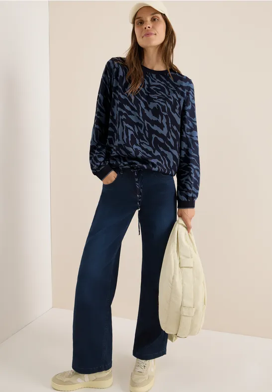 Bluse mit Tunnelzug urban dark blue