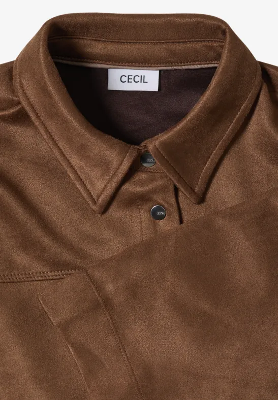 Veloursbluse mocha caramel
