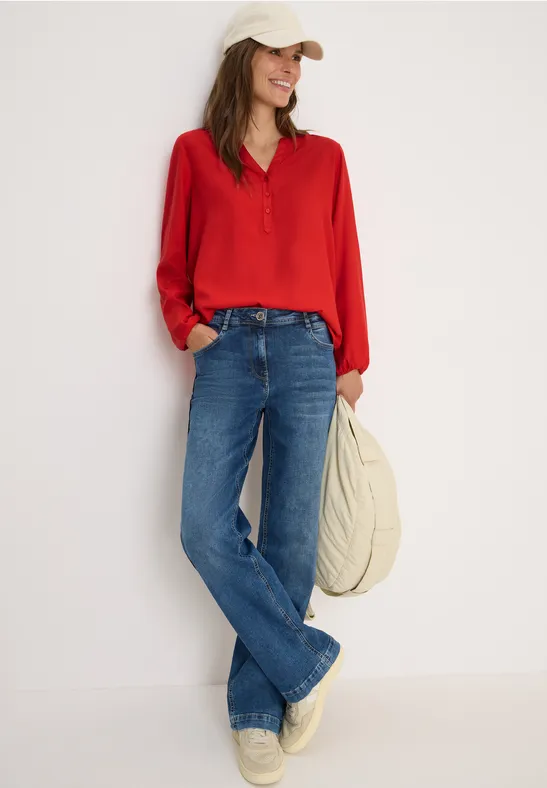 Tunique en couleur unie fiery red