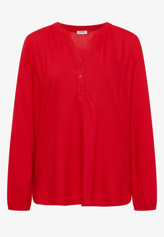Tunique en couleur unie fiery red