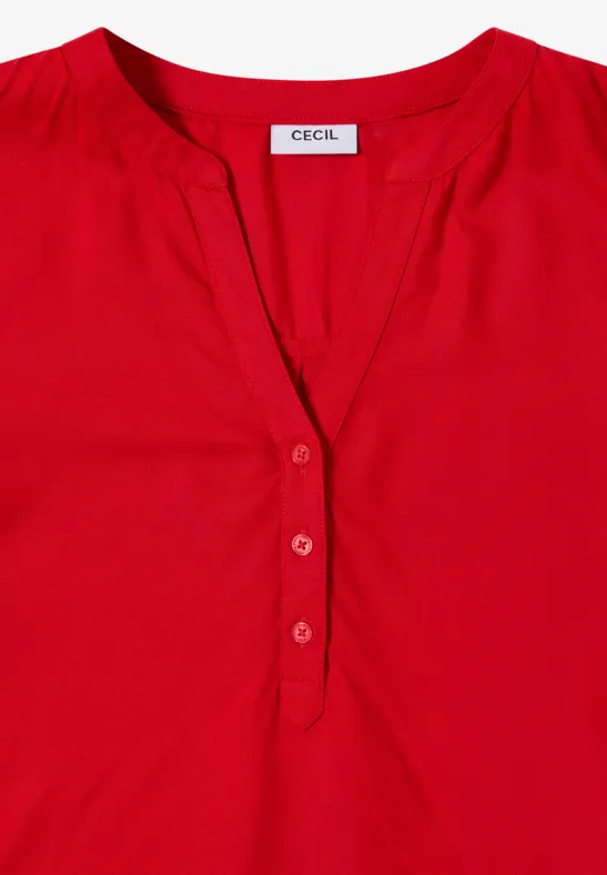 Tunique en couleur unie fiery red