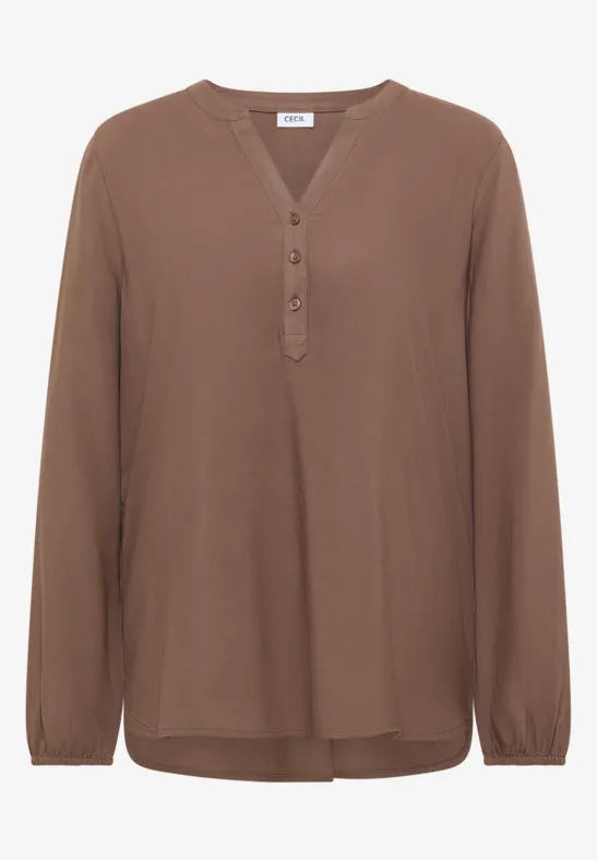 Tunika in Unifarbe cocoa taupe