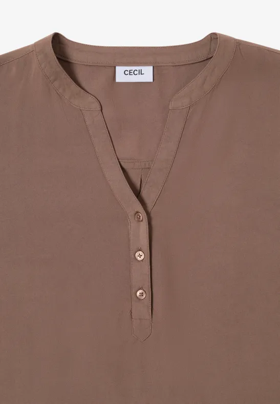 Tunika in Unifarbe cocoa taupe