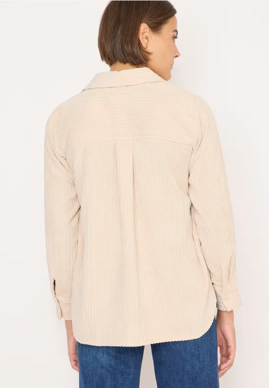 Chemise en velours côtelé oat milk beige
