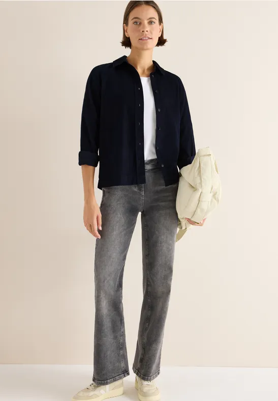 Chemise en velours côtelé urban dark blue