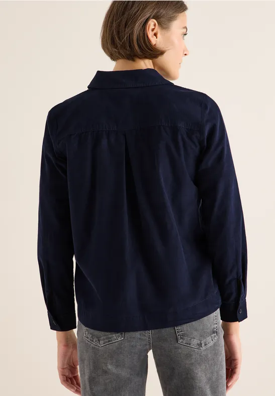 Chemise en velours côtelé urban dark blue