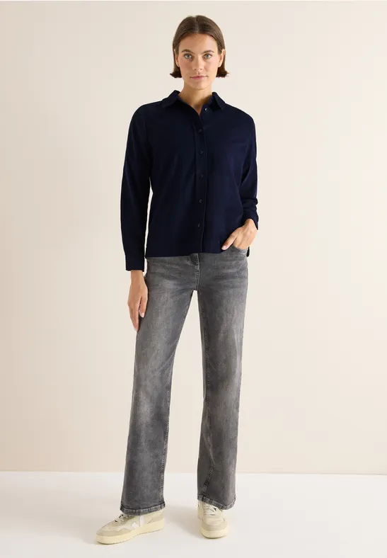 Chemise en velours côtelé urban dark blue