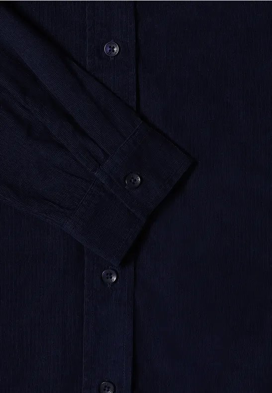 Chemise en velours côtelé urban dark blue