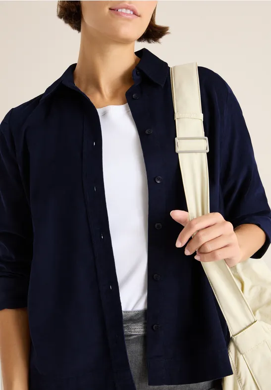 Chemise en velours côtelé urban dark blue