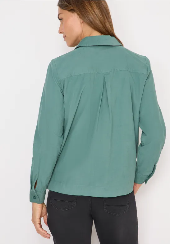Cordhemdbluse jewel green