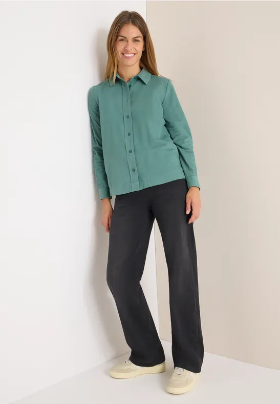 Cordhemdbluse jewel green