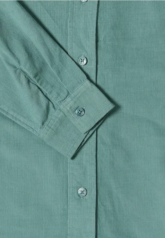 Cordhemdbluse jewel green