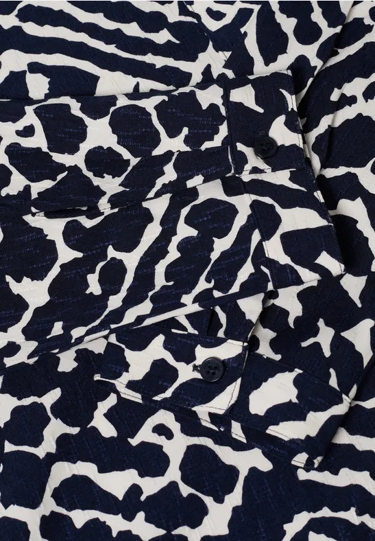 Gemusterte Bluse urban dark blue