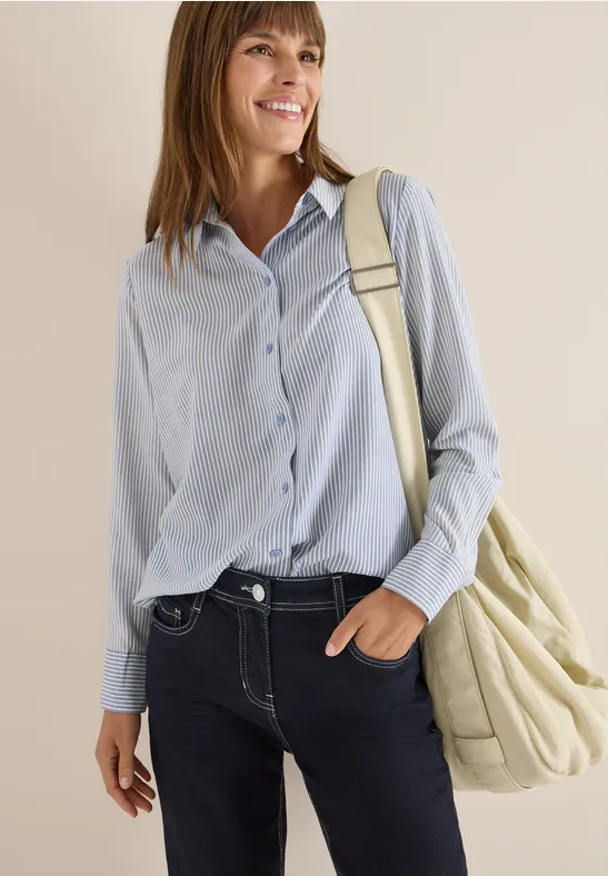 Gestreifte Longblouse blouse blue