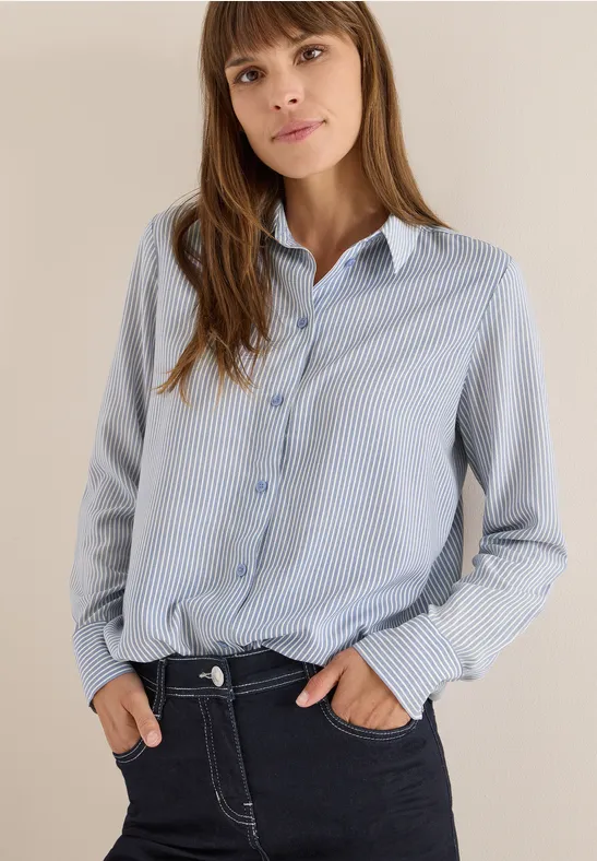 Gestreifte Longblouse blouse blue