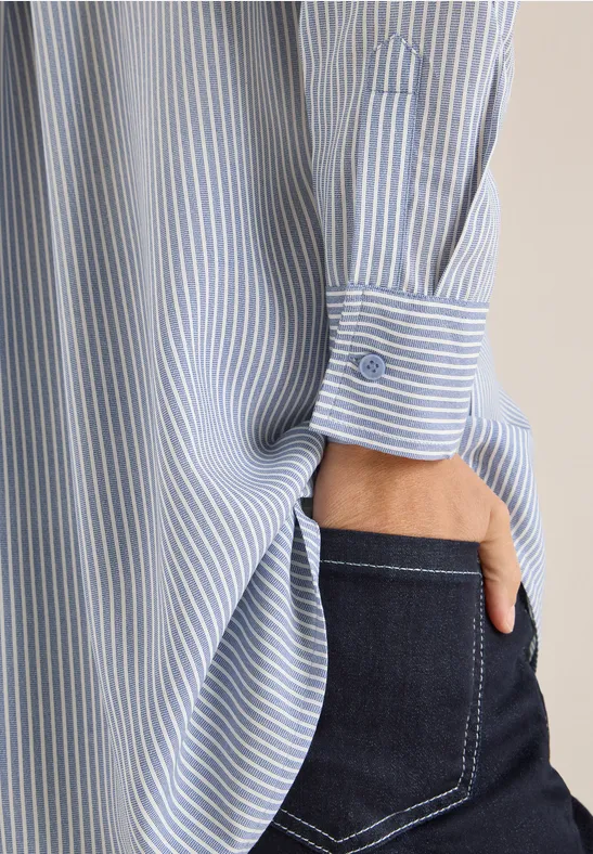 Gestreifte Longblouse blouse blue