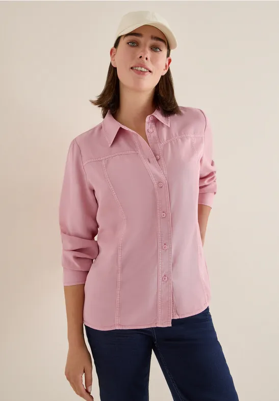 Colored Lyocell Hemdbluse blossom corduroy