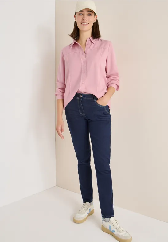 Colored Lyocell Hemdbluse blossom corduroy