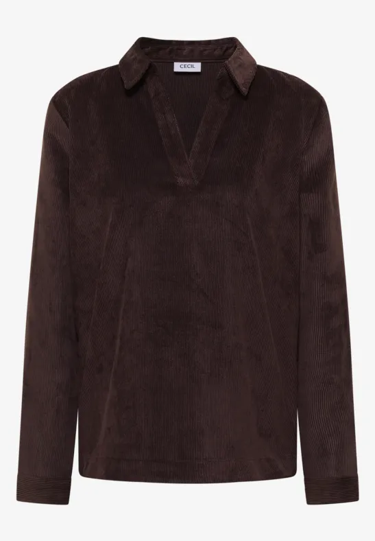 Softe Cordbluse tartufo brown