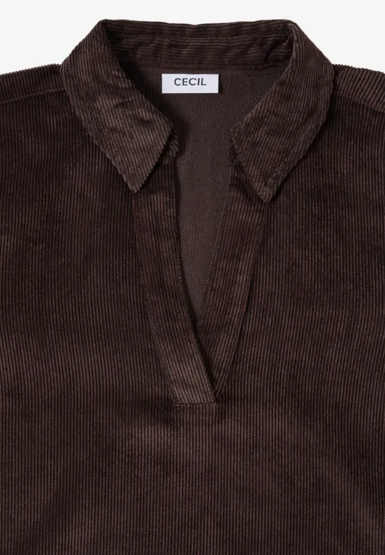 Softe Cordbluse tartufo brown
