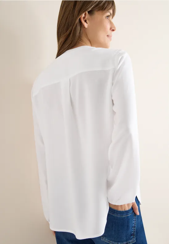Bluse in Unifarbe White