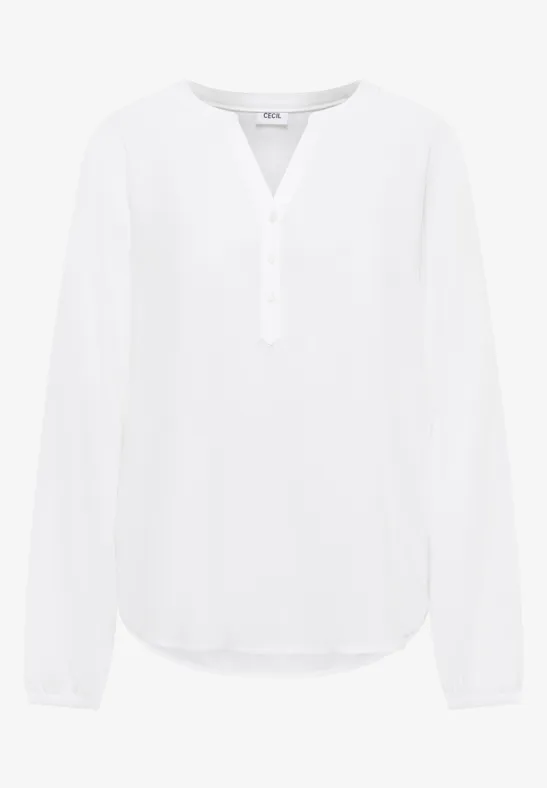 Bluse in Unifarbe White
