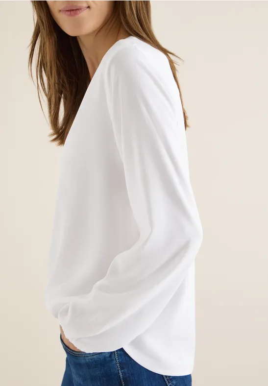Bluse in Unifarbe White