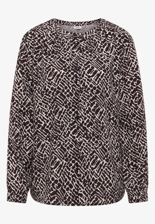Gedessineerde blouse eggplant red