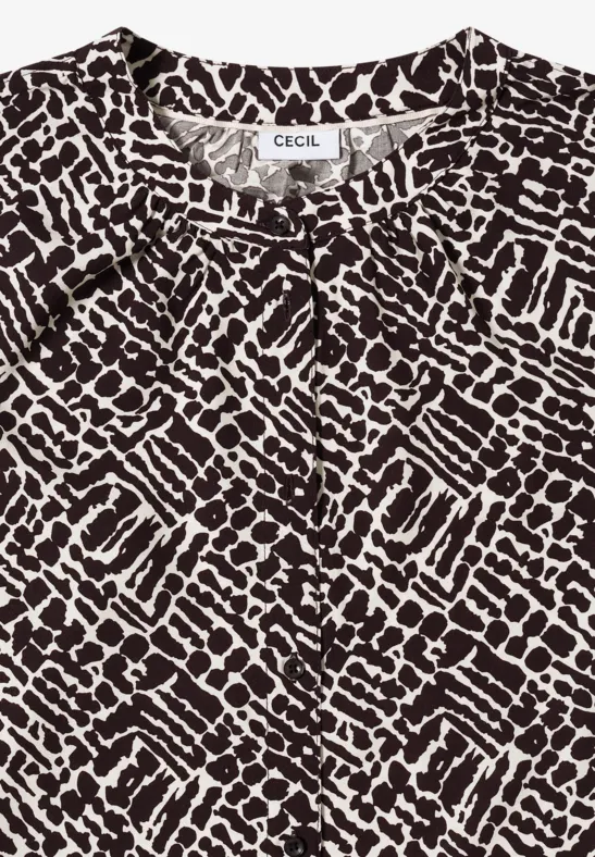 Gedessineerde blouse eggplant red