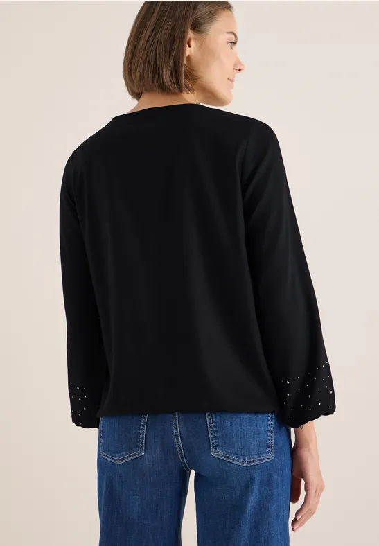 Bluse in Unifarbe Black
