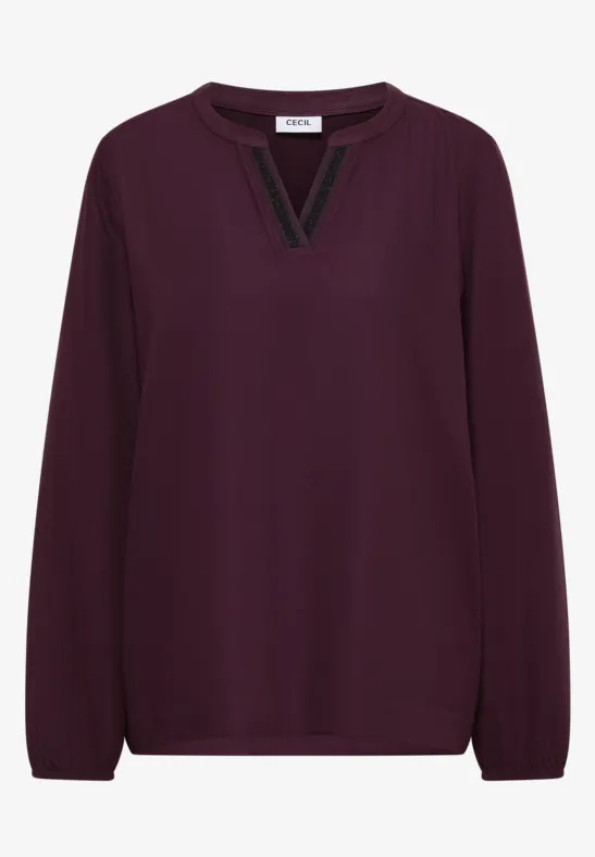 Tunique en couleur unie eggplant red