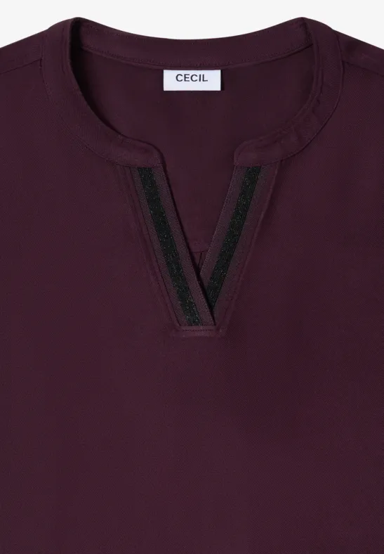 Tunique en couleur unie eggplant red