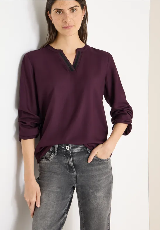 Tunique en couleur unie eggplant red