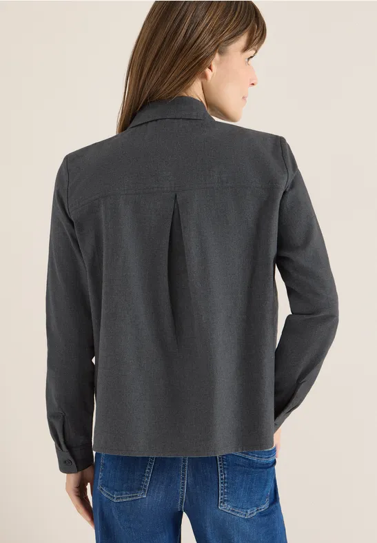 Flanellen blouse met studs null