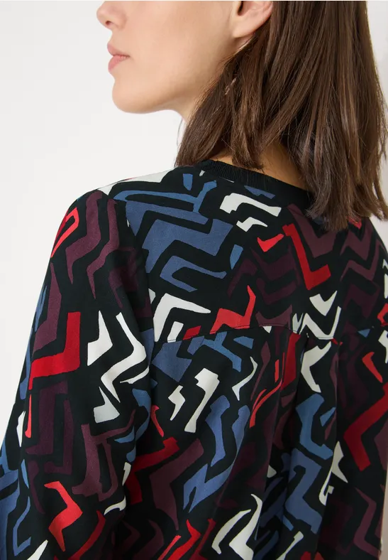 Blouse imprimée avec paillettes null